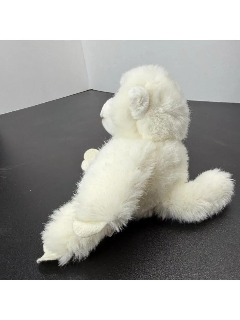 Vintage 1990s Russ Mungo White Monkey Ape Soft Plush Toy 8 Inch